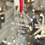 Baby's 1st Christmas Pair Of Champagne Flutes And Christmas Decoration, thumbnail 4 of 5