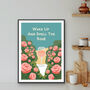 Wake Up And Smell The Rosé Wine Print, thumbnail 2 of 4