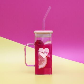 Coloured Glass Mug With Optional Heart Engraving, 5 of 7