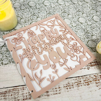 Customisable Acrylic Birthday Greeting Keepsake Card, 5 of 6