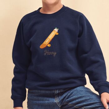 Personalised Kids Skateboard Christmas Jumper, 2 of 3