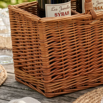 Wicker Double Bottle Wine Carrier, 2 of 4