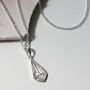 Sterling Silver Art Deco Diamond Necklace, thumbnail 5 of 10