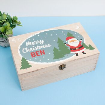 Personalised Gonk Or Santa Christmas Eve Wooden Box Various Designs, 5 of 10