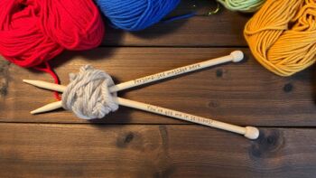 Personalised Bamboo Knitting Needles Two Pack Engraved, 7 of 8