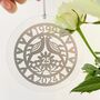 Silver Wedding Sun Catcher, thumbnail 1 of 6