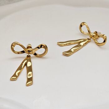 Bow Earring Gold, 2 of 5