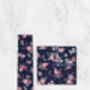 Wedding Handmade Cotton Floral Print Tie In Navy Blue, thumbnail 5 of 8