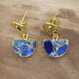 Hammered Sapphire September Birthstone Earrings, thumbnail 1 of 5