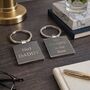 Dads Personalised Square Keyring, thumbnail 2 of 4