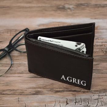 Personalised Brown Wallet For Men, 3 of 4