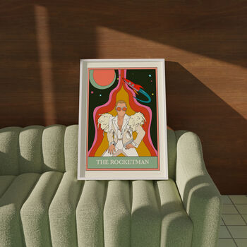 The Rocketman Elton John Tarot Card Music Gift Print, 3 of 6