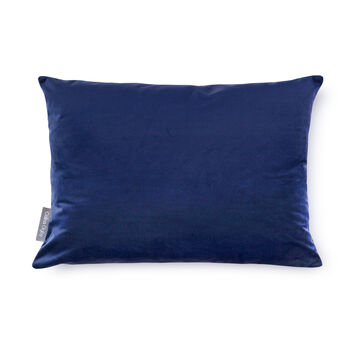Luxury Super Soft Velvet Cushion Royal Blue, 4 of 5