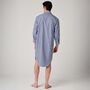 Men's 'Navy Spark' Stripe Crisp Cotton Nightshirt, thumbnail 3 of 4
