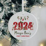 Personalised 2024 Baby's First Christmas Ceramic Decoration, thumbnail 1 of 4