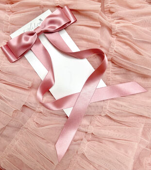 Maxi Satin Hair Bow Barrette In Rose Pink, 2 of 7