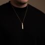 Engraved Four Sided Name Bar Pendant Necklace, thumbnail 4 of 6