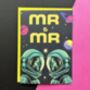 Mr And Mr Congrats Sci Fi Blank Card, thumbnail 1 of 2