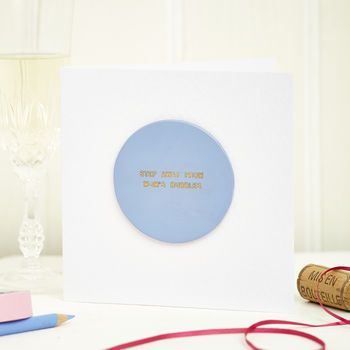 Personalised Champagne Glass Leather Coaster Card, 2 of 5