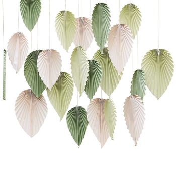 Paper Sage And Cream Palm Decorations, 4 of 4