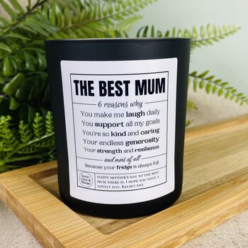 Personalised Mothers Day Best Mum Candle, 4 of 12