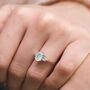 Opal Ring In Sterling Silver And Gold Vermeil, thumbnail 3 of 9