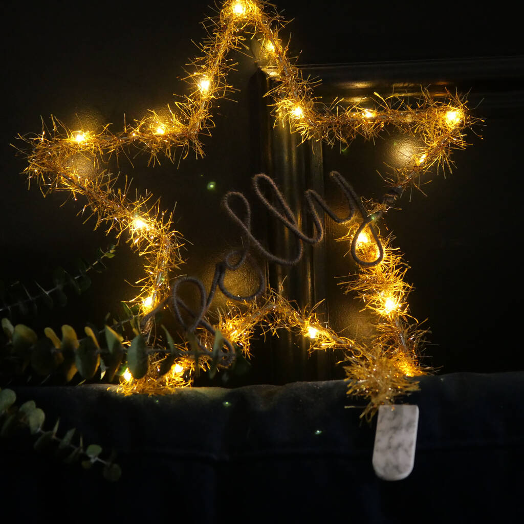 Personalised Christmas Star Decoration By Melanie Porter