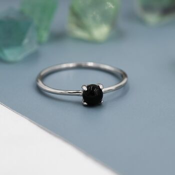 Black Onyx Ring In Sterling Silver, 6 of 12
