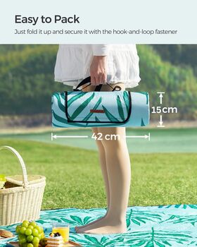 Foldable Water Repellent Picnic Rug For Outdoors, 8 of 11