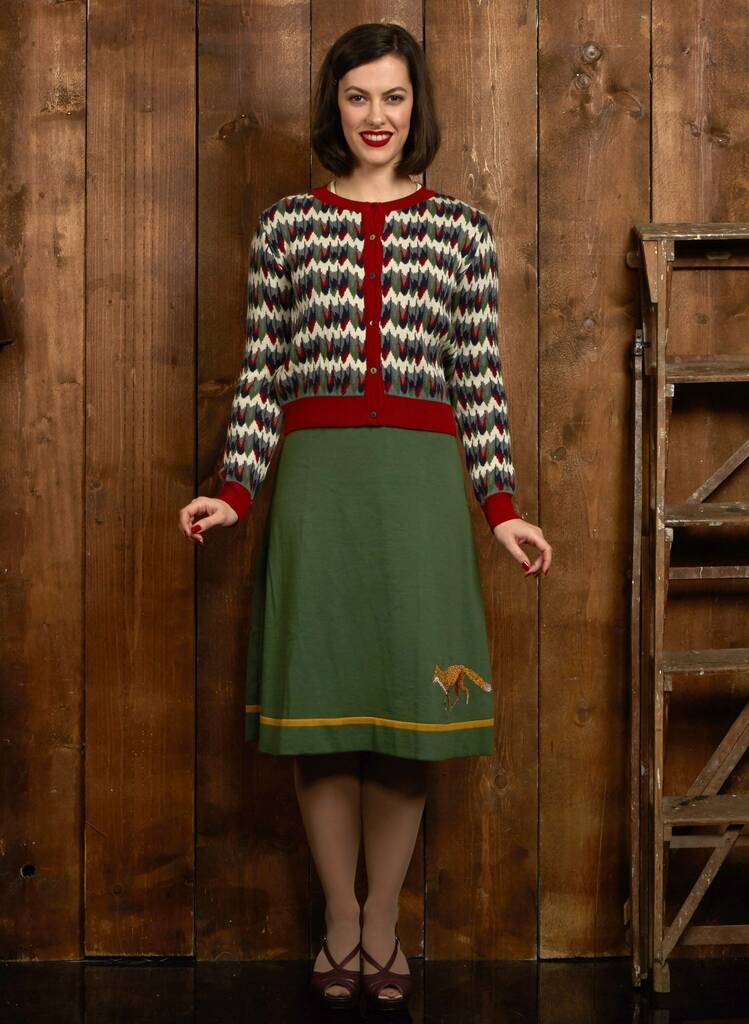 classic cardigan red marbled feather by palava | notonthehighstreet.com