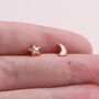 'Love You To Moon And Stars' Sterling Silver Earrings, thumbnail 4 of 7