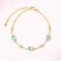 Blue Topaz Bracelet In Sterling Silver And Gold, thumbnail 7 of 12