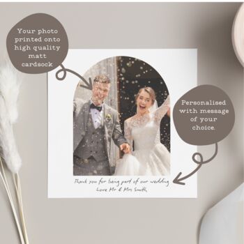 Personalised Wedding Photo Thank You Card, 2 of 4