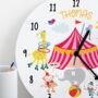 Circus Themed Personalised Funfair Bedroom Clock, thumbnail 3 of 5