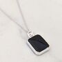 'The Rectangle' Black Onyx Sterling Silver Necklace, thumbnail 2 of 8