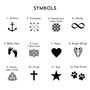 Mens Personalised Symbol Double Leather Bracelet, thumbnail 5 of 7