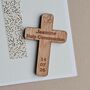 Personalised Wooden Communion Cross Pocket Token, thumbnail 1 of 2