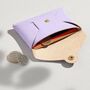 Personalised Lilac Leather Card + Coin Purse, thumbnail 5 of 6