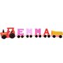 Personalised Kids Tractor Wooden Train Set, thumbnail 5 of 8