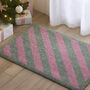 Candy Cane Doormat | Pink And Green, thumbnail 2 of 3