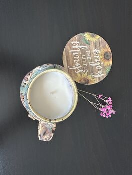 Vanilla Scented Candle In Handmade Porcelain Cup, 3 of 5