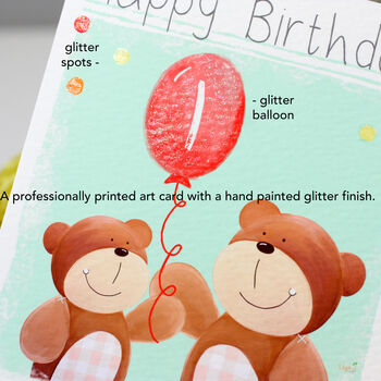 Personalised Bear Brother Birthday Card, 4 of 9