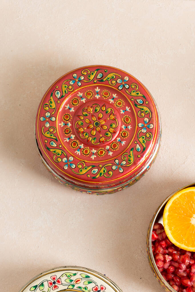 Enamel Coated Decorative Food Container By Mytri Designs