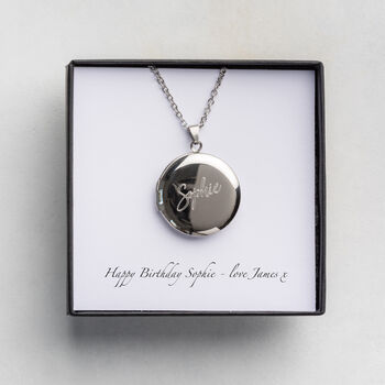 Personalised Engraved Locket Necklace With Photo, 5 of 12