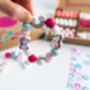 Personalised Unicorn Rainbow Wooden Bead Making Kit, thumbnail 6 of 9