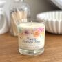 Mothers Day Personalised Floral Candle, thumbnail 1 of 3