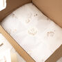 Luxury Baby Girl Dusky Rose And Cream Knitted Gift Box, thumbnail 11 of 12