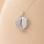 Personalised Sterling Silver Angel Wing Heart Photo Locket Necklace, thumbnail 1 of 7