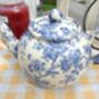 Six Cup Teapot In Blue Imari Peony Design, thumbnail 2 of 6