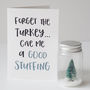 Stuff The Turkey Naughty Christmas Card, thumbnail 2 of 3